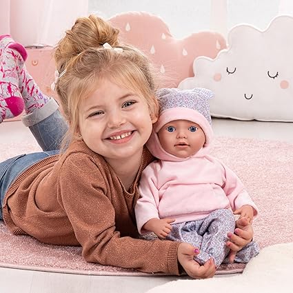 BAYER Baby Doll Reborn 38cm – Pink | Soft Realistic Newborn Doll