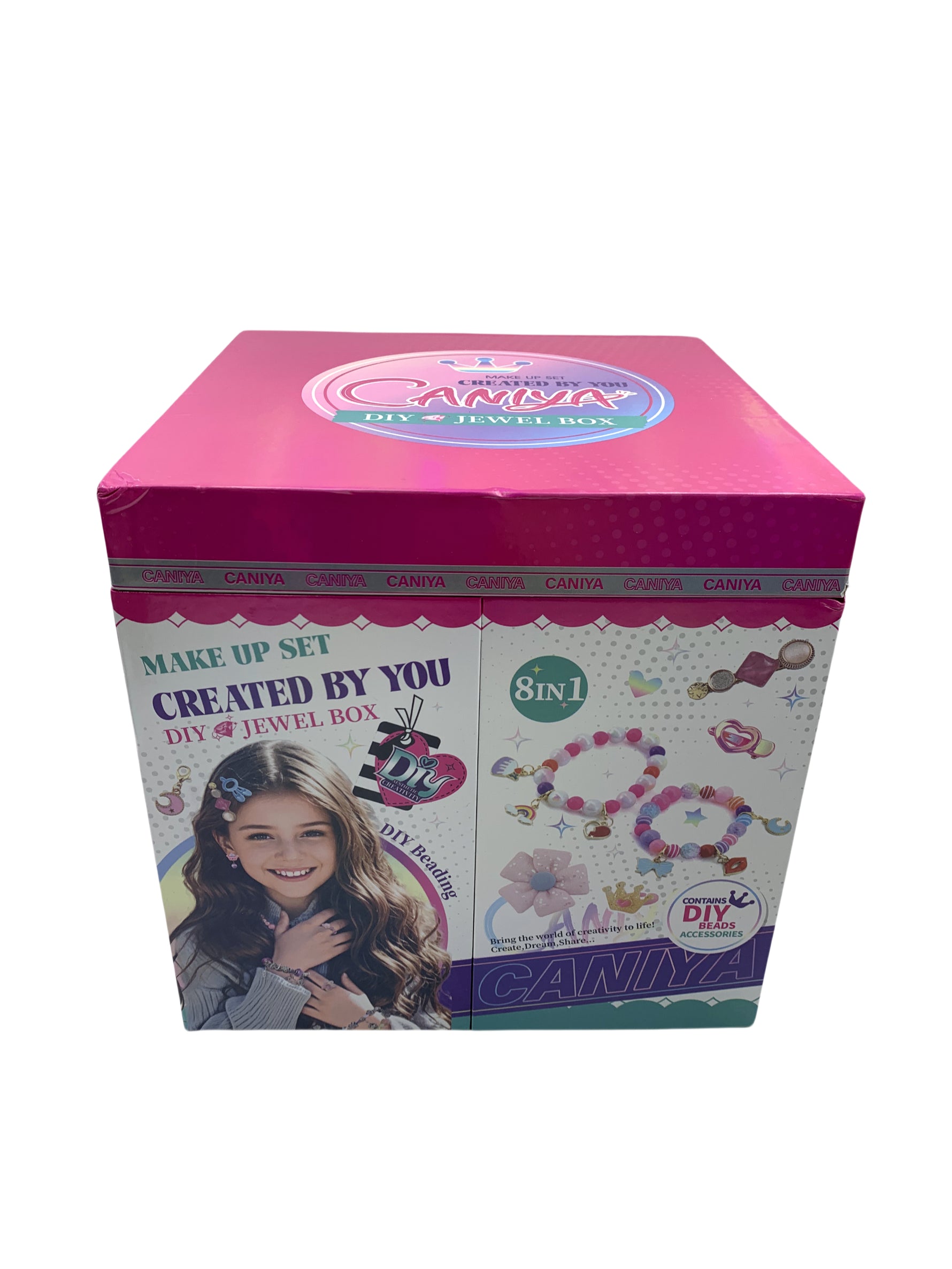 DIY Beads Jewelry Making Kit with Jewelry Box & Bear Pendants