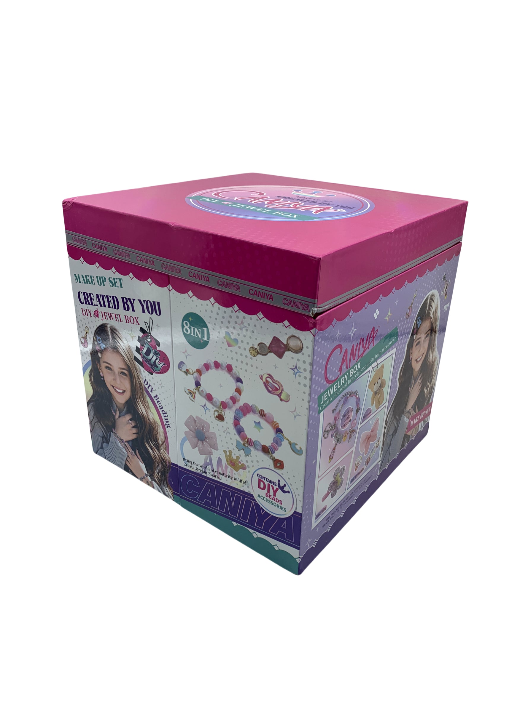 DIY Beads Jewelry Making Kit with Jewelry Box & Bear Pendants