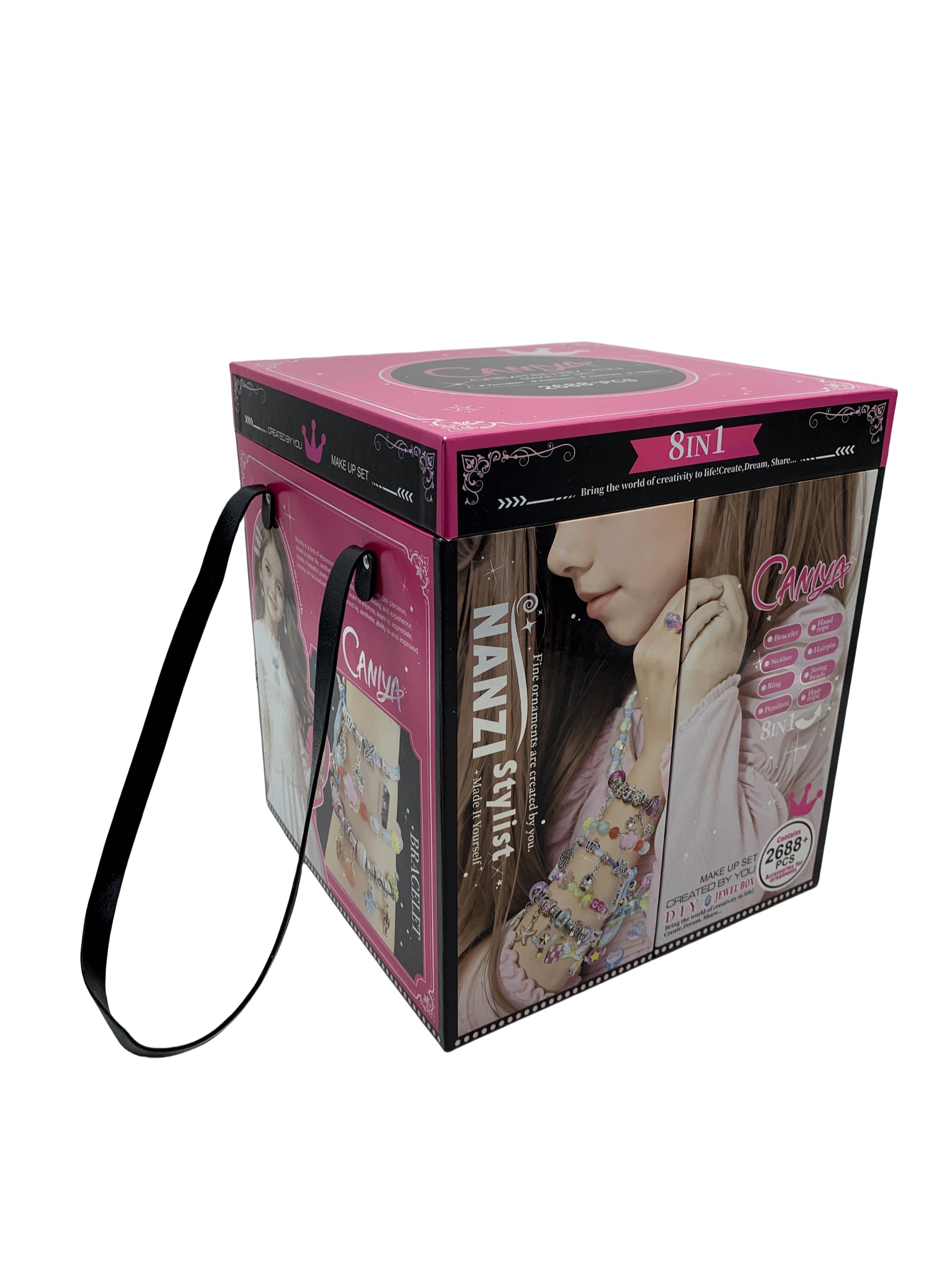 8-in-1 DIY Beads Jewelry Making Kit with Jewelry Box