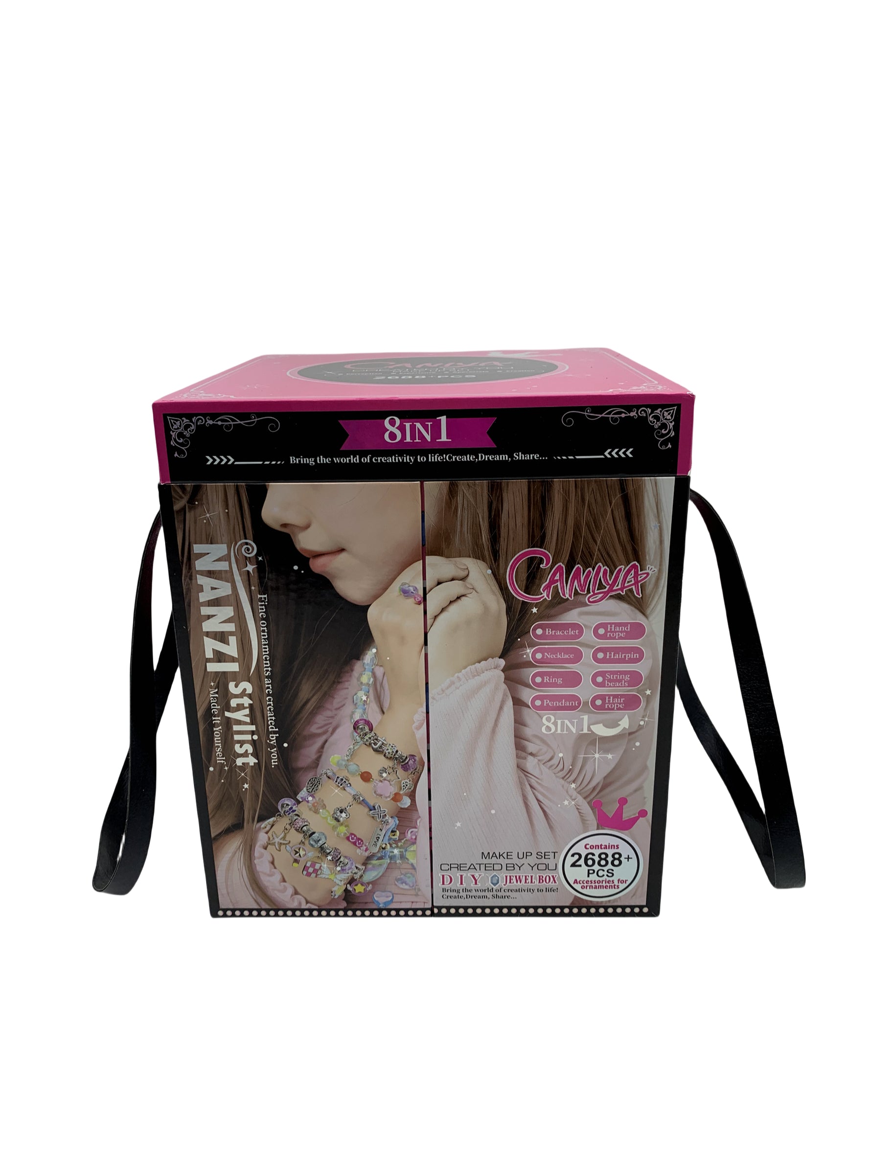 8-in-1 DIY Beads Jewelry Making Kit with Jewelry Box