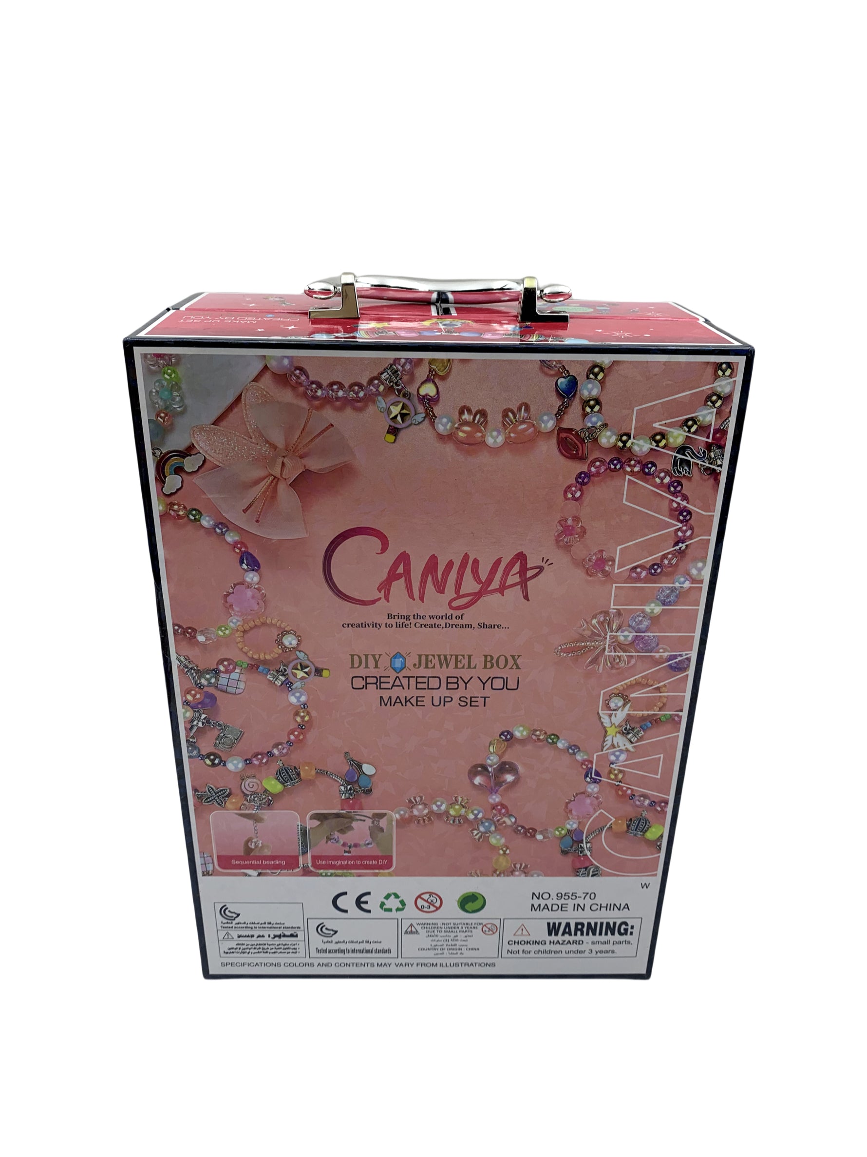 Caniya 6-in-1 DIY Beads Jewelry Making Kit with Rectangular Case for Girls