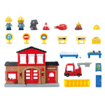 Play Go Fire Station Playset – Battery Operated Rescue Role Play Toy