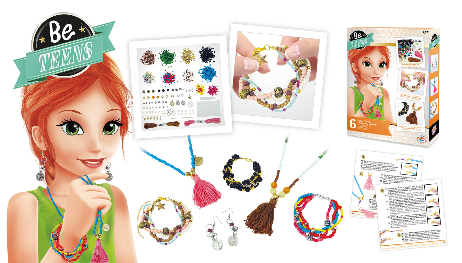 BUKI Bohemian Jewellery Making Kit for Girls