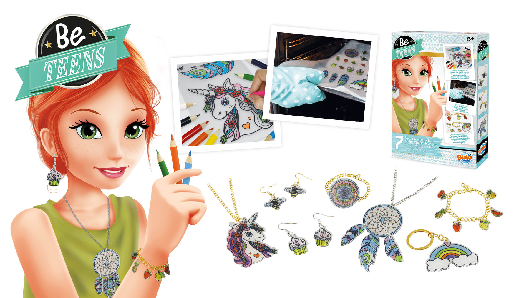 BUKI Shrink Plastic Jewellery Making Kit for Girls