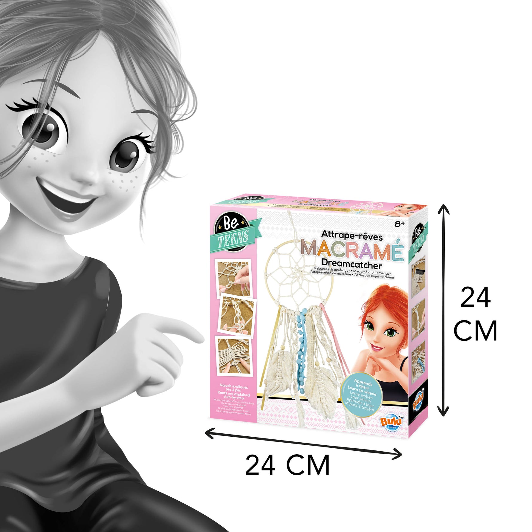 BUKI Macramé Dreamcatcher Kit for Girls | DIY Craft Set