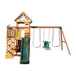 Arabian Ibex Wooden Swing Set with Slide, Monkey Bars & Swings | DS-156S