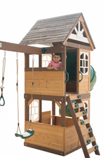 Arabian Viper Wooden Swing Set with Slide & Trapeze | DS-173T