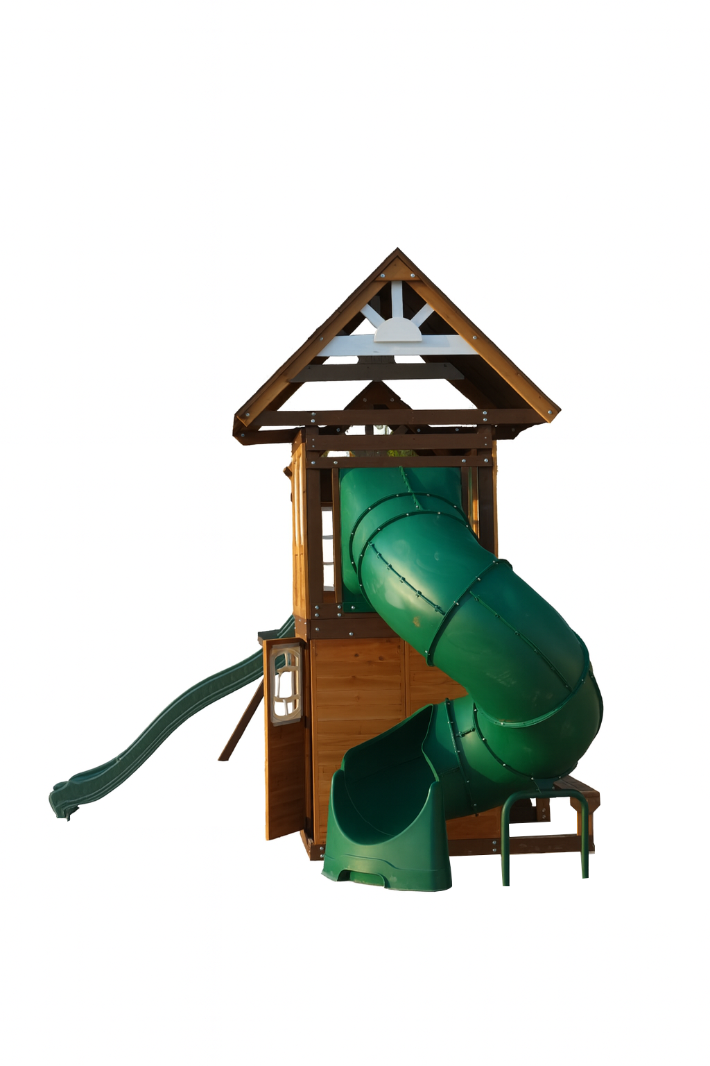 Arabian Falcon Wooden Swing Set with Tube Slide & Swings | DS-174T