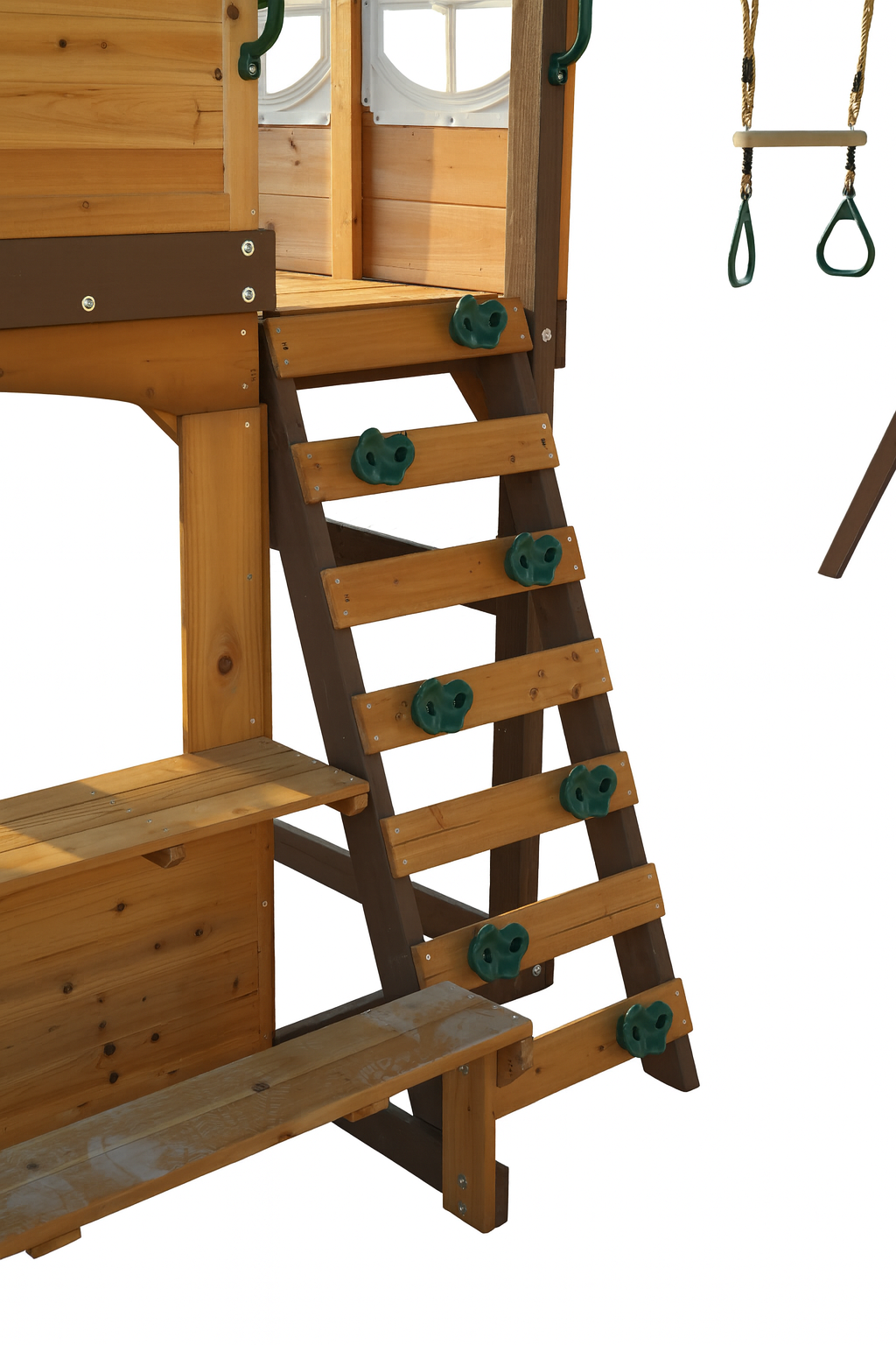 Arabian Falcon Wooden Swing Set with Tube Slide & Swings | DS-174T