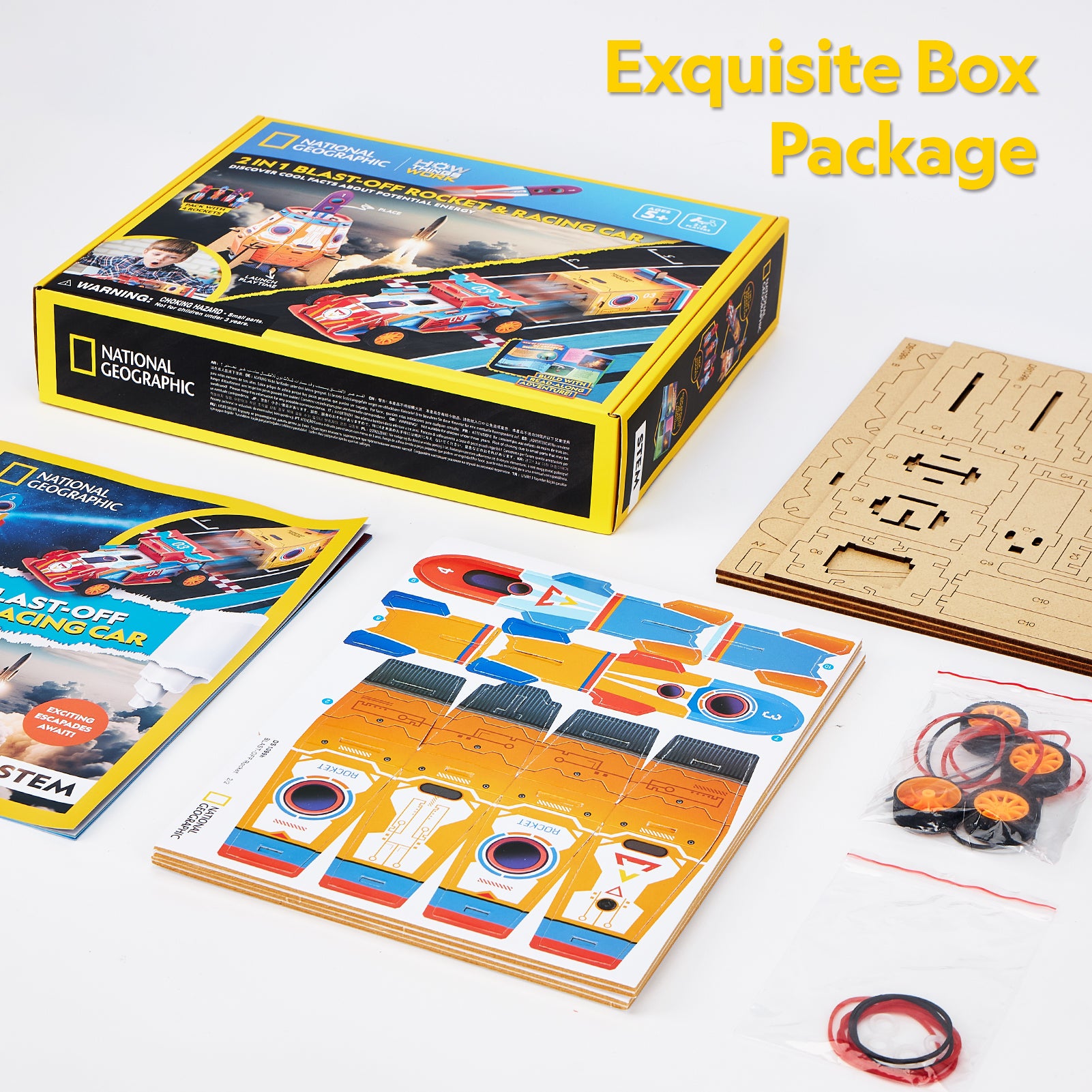 National Geographic 2-in-1 Blast-Off Rocket & Racing Car