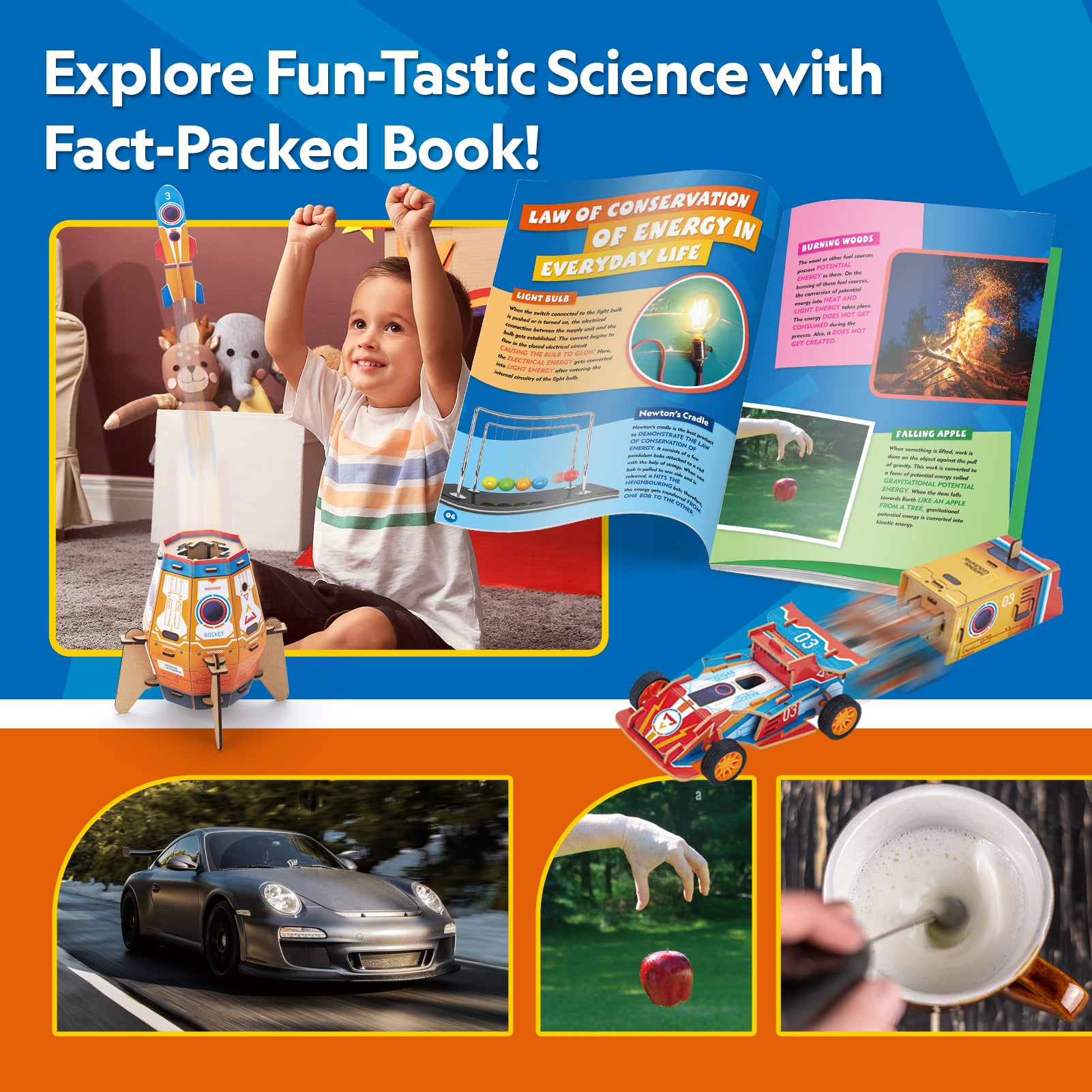 National Geographic 2-in-1 Blast-Off Rocket & Racing Car
