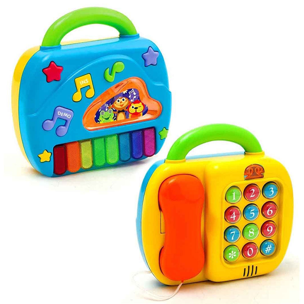 Play Go 2-in-1 Telephone & Piano – Battery Operated Musical Toy for Kids