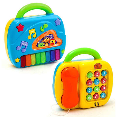 Play Go 2-in-1 Telephone & Piano – Battery Operated Musical Toy for Kids
