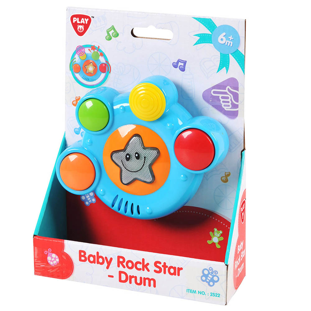 Play Go Baby Rock Star Drum – Battery Operated Musical Toy for Babies