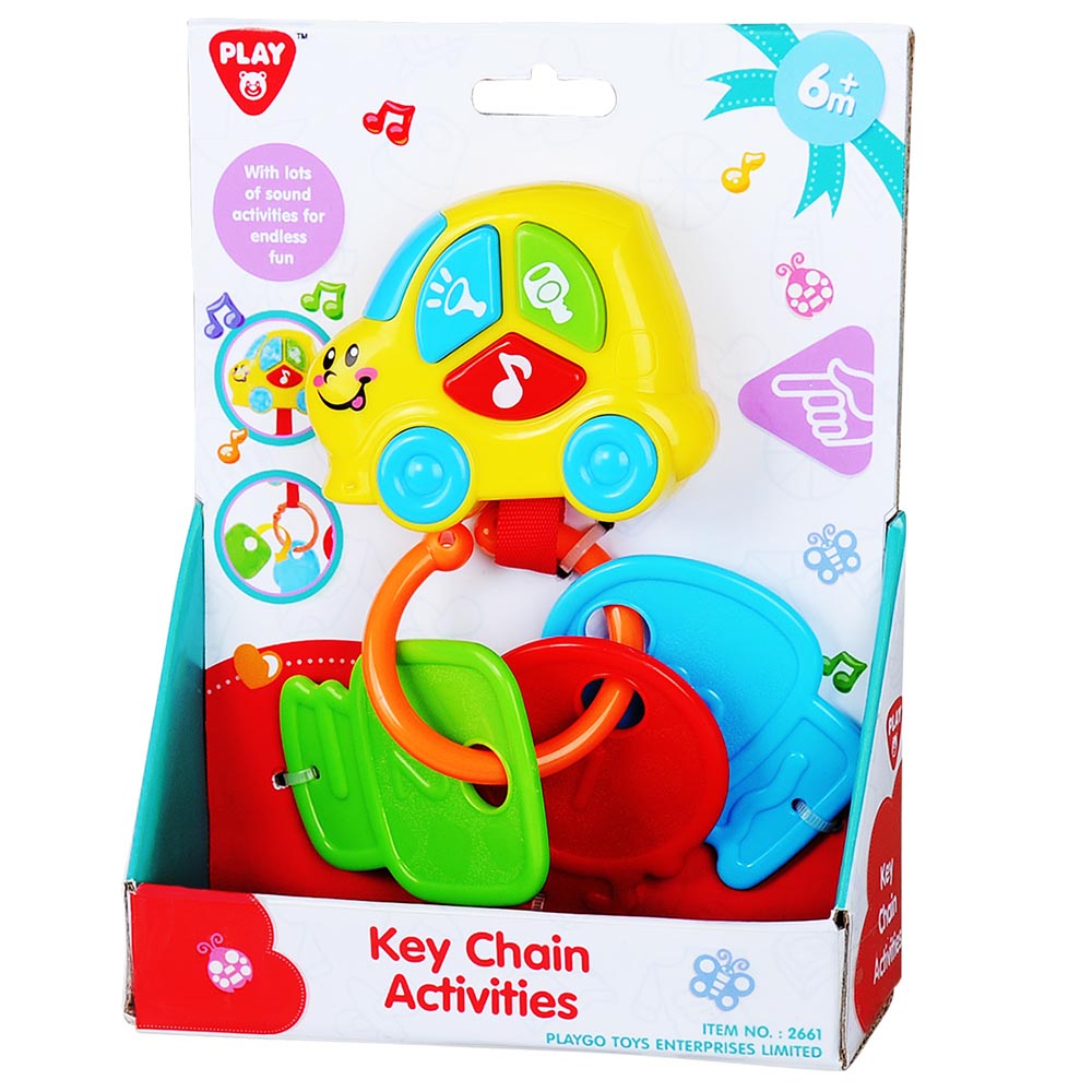 PLAY GO KEY CHAIN ACTIVITIES B/O (3 BASIC KEYS, LDPE)