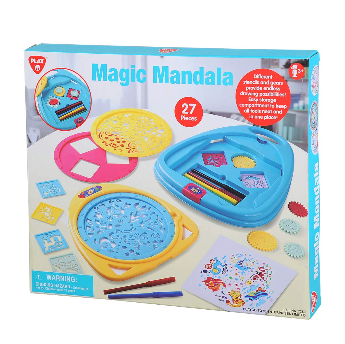 Play Go Magic Mandala – 27-Piece Creative Art & Pattern Toy for Kids