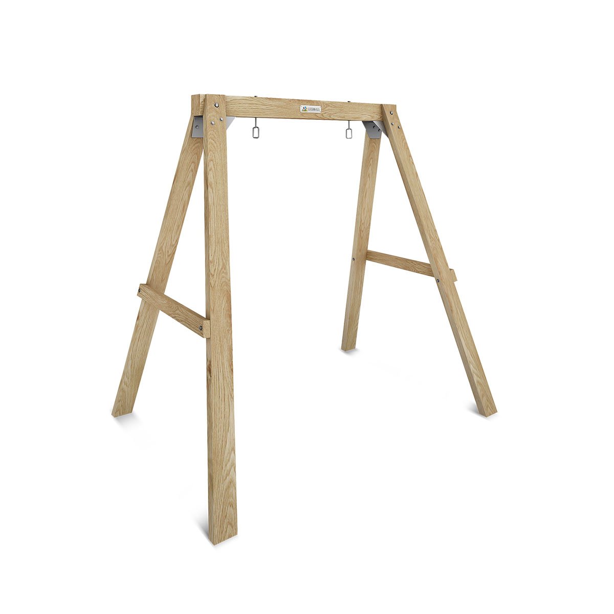 Growing Giraffe Wooden Swing Set | Height-Adjustable Frame for Toddlers | LK77