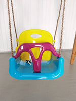 Growing Giraffe Wooden Swing Set | Height-Adjustable Frame for Toddlers | LK77