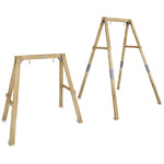 Growing Giraffe Wooden Swing Set | Height-Adjustable Frame for Toddlers | LK77