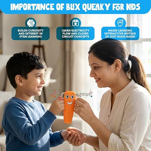 BLIX Queaky Charge – Rechargeable STEM Circuit Toy (Orange)