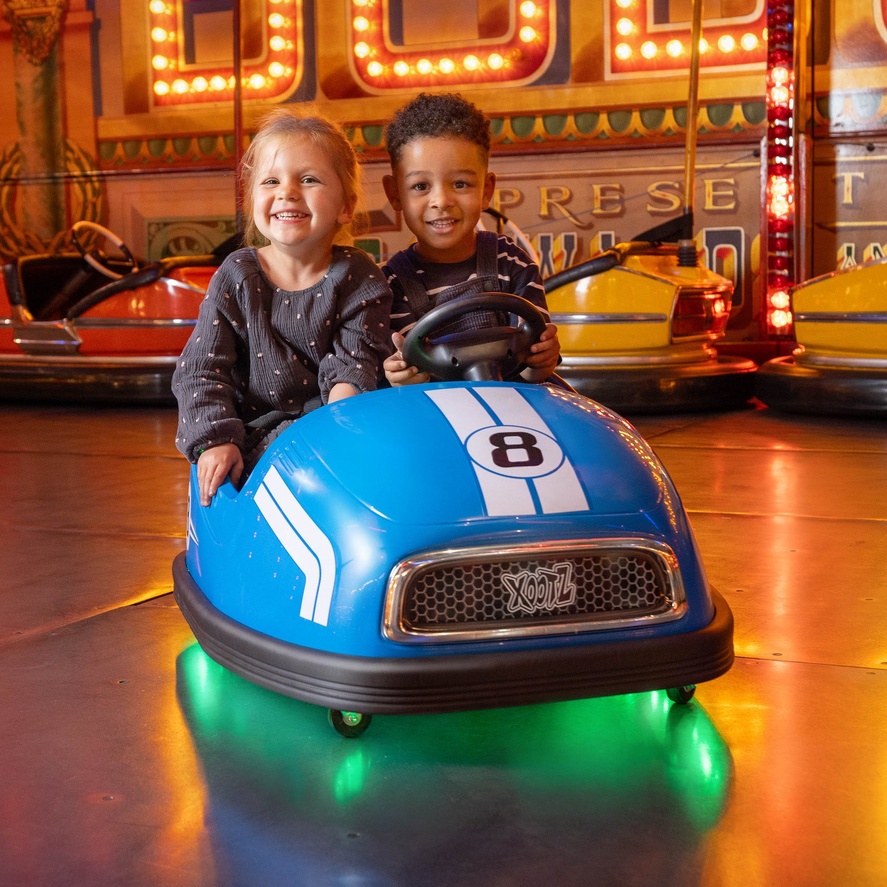 Xootz 12V Bumper Buddies – 2-Seater Electric Ride-On