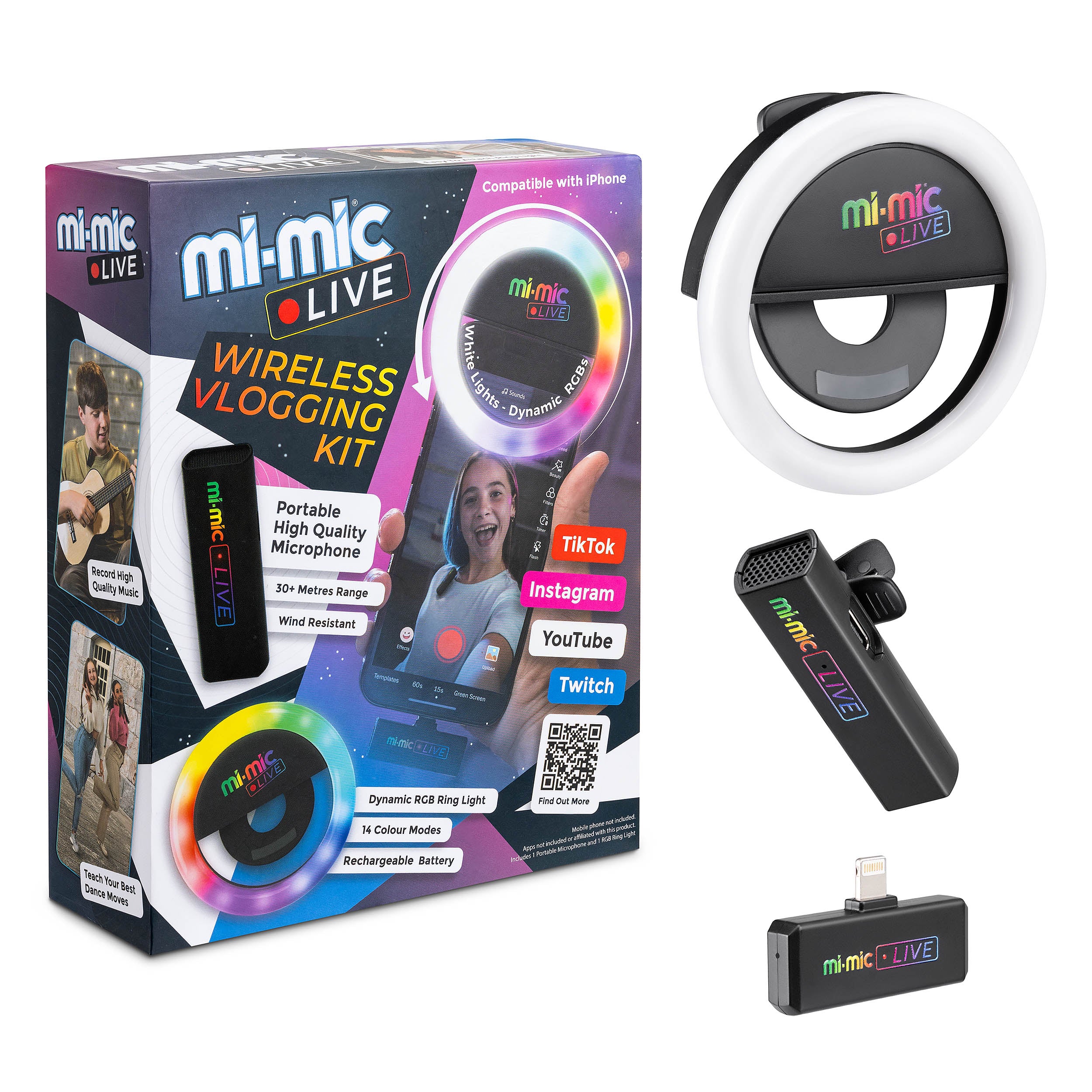 Wilton Bradley Mi-Mic Live Wireless Vlogging Kit – iPhone & USB-C