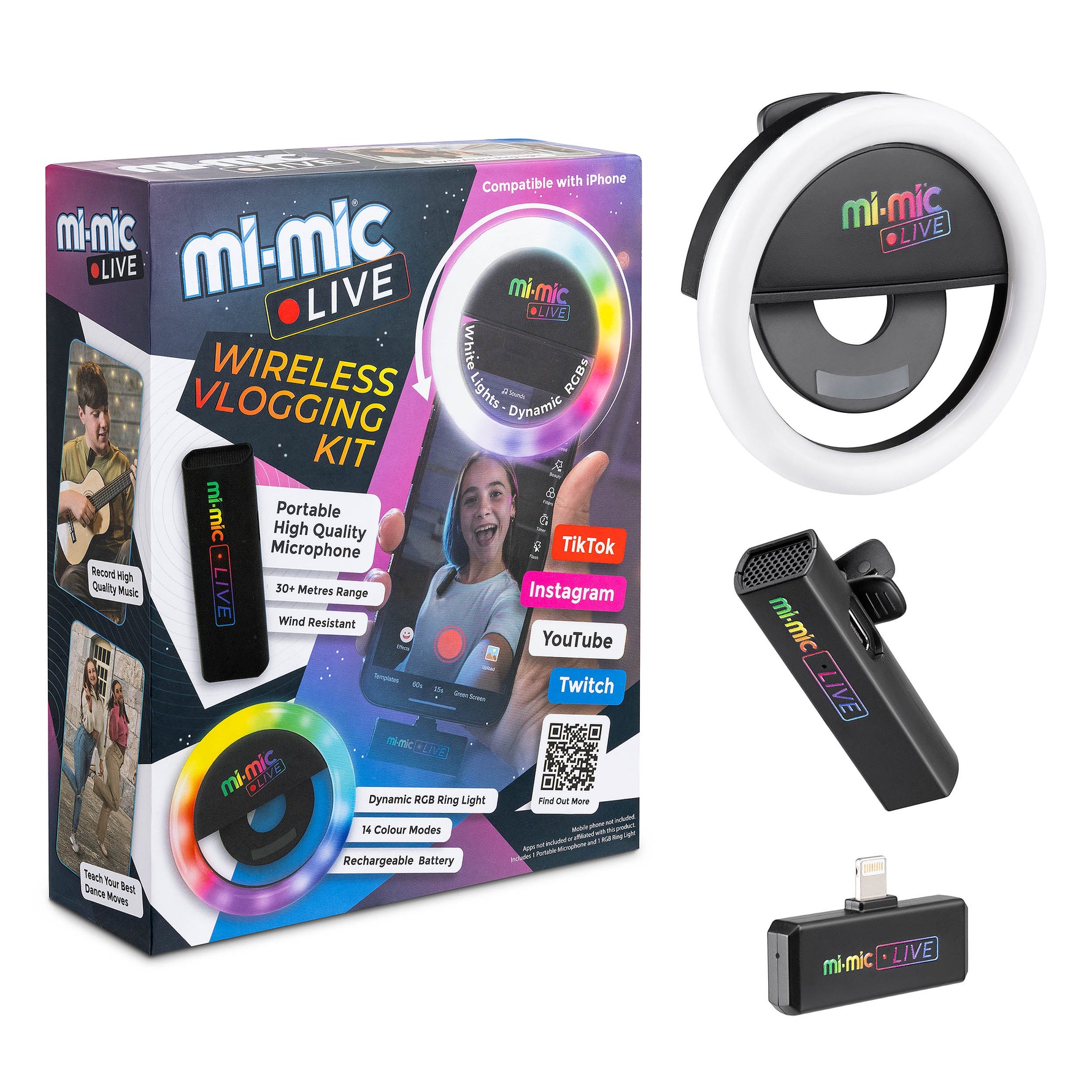 Wilton Bradley Mi-Mic Live Wireless Vlogging Kit – iPhone & USB-C