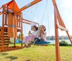 Olympia Wooden Swing Set with Slide, Monkey Bars & Sky Flyer | WP-745