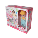 14" Baby Doll with Cradle & 13 Accessories – Interactive Sounds Baby Care Playset