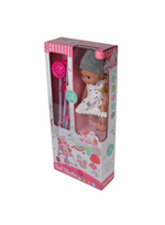 14" Baby Doll with Stroller & 13 Accessories – 12 Lifelike Sounds Playset (B)