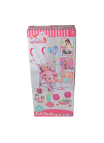 14" Baby Doll with Stroller & 13 Accessories – 12 Lifelike Sounds Playset (B)