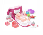 14" Baby Doll with Handbag & 16 Accessories – Realistic Cuddle & Care Playset (B)
