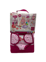 14" Baby Doll with Backpack & 17 Accessories – Lifelike Sounds Playset
