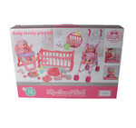 VDORA 3-in-1 Baby Doll Playset with 13 Accessories – Feeding, Stroller & Cradle (14")