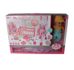 3-in-1 Baby Doll Playset with 13 Accessories – Feeding, Stroller & Cradle (14")
